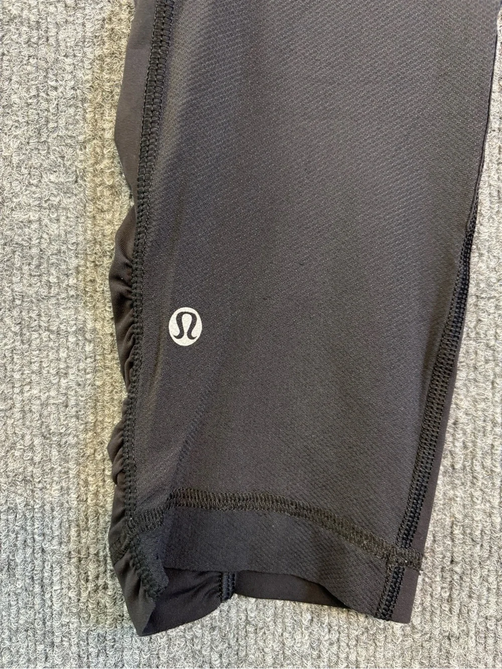 lululemon athletica Black Ruched-Hem Leggings